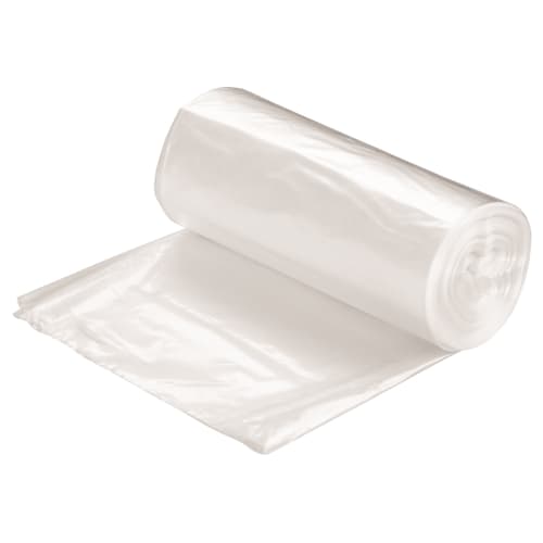 Can Liner, Low Density, 33x39, Clear, 0.65 Mil, 10 Rolls, Fits 33 Gallon